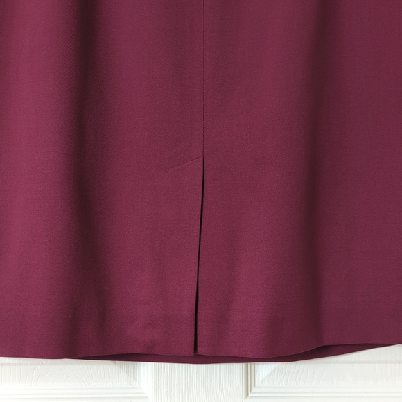 Pendleton 80's Vintage 100% Wool High Waisted Straight Cut Midi Skirt Purple 14 - Picture 12 of 12